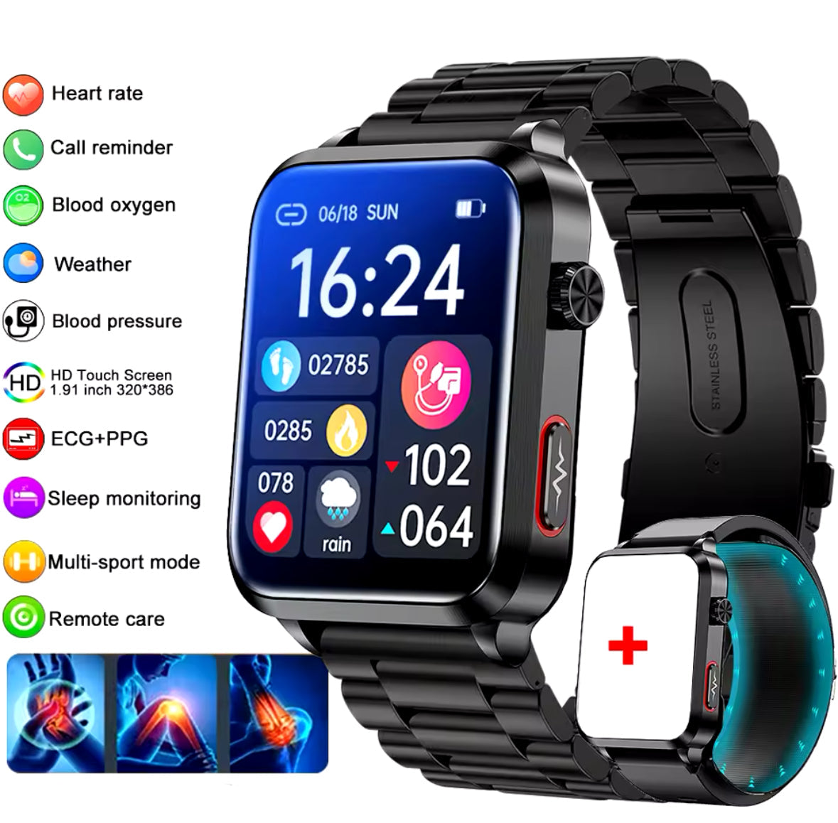 Medifit Smart Watch mit Blutduckmessung