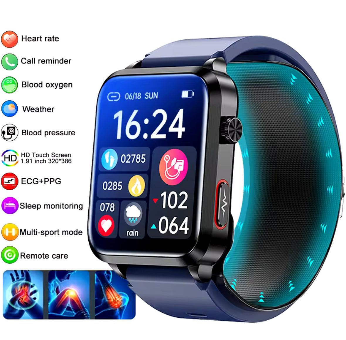 Medifit Smart Watch mit Blutduckmessung