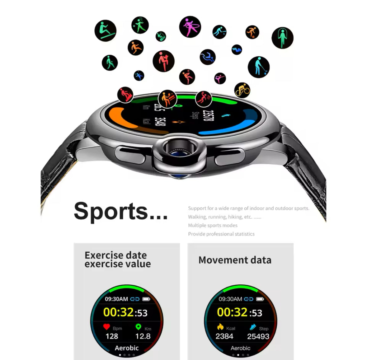 Luxuriöse Multifunktions Smart Watch