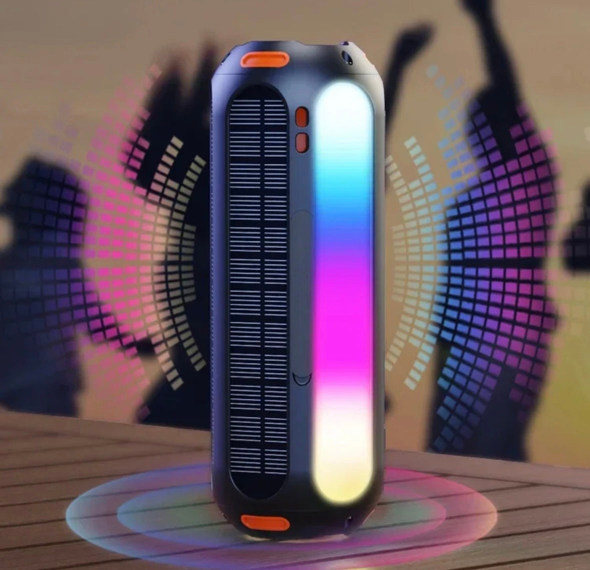 Magnetische Solar Bluetooth Lautsprecher mit RGB Beleuchtung